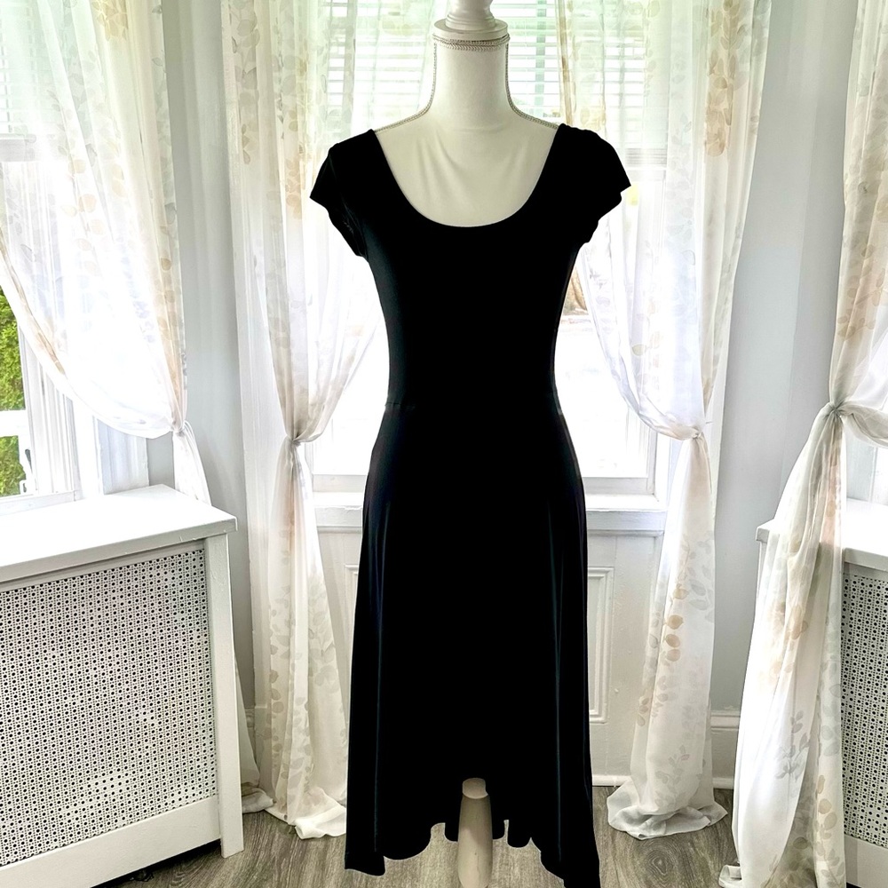 GAP Black Sheath Dress with Flutter Cap Sleeves